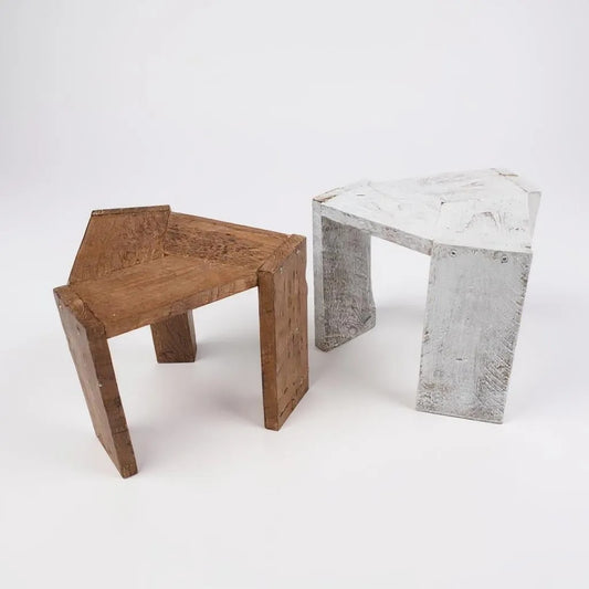 TRIA - Taburete decorativo madera maciza
