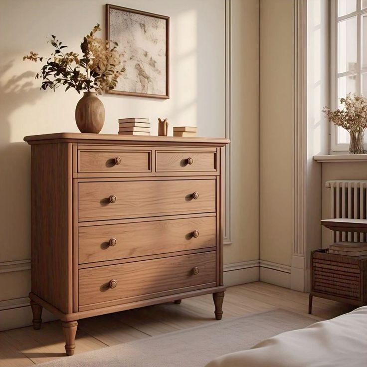 mueble comoda de madera para vestidor estilo clasico