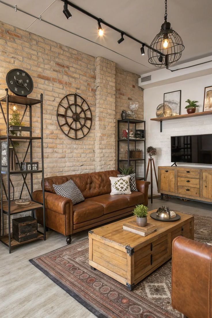 conjunto muebles de comedor industriales de madera y metal negro
