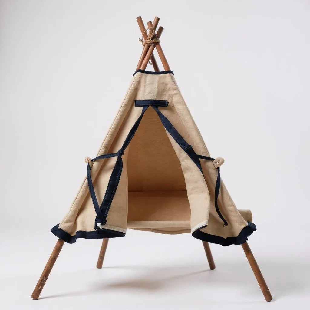 Cama refugio para gatos en madera sostenible